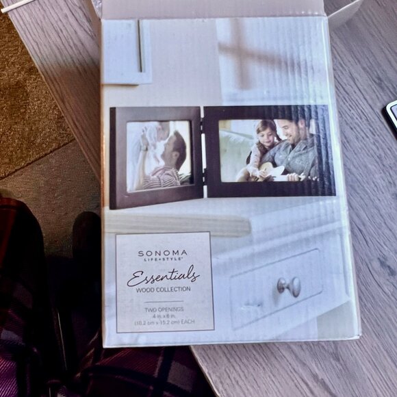 New - Two Opening Hinged Black Picture Frame - Picture 2 of 3